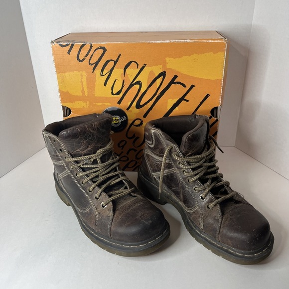 Dr Martens Jamir Boots Mens 10 Doc Brown Leather Ankle...